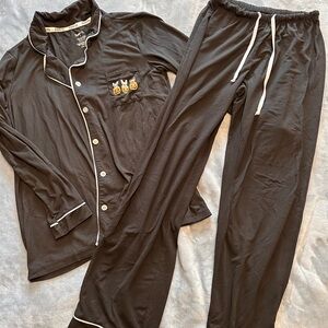 Black Pajamas with White Trim